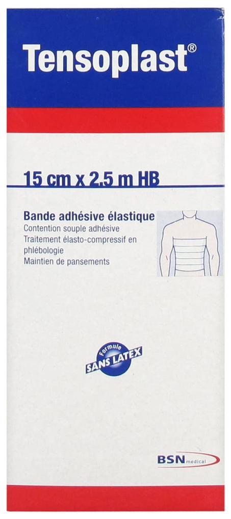 TENSOPLAST 15CM*2.5M HB SANS LATEX