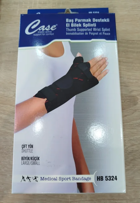 CASE ATTELLE D'IMMOBILISATION DE POIGNET ET POUCE S-M REF HB 5324