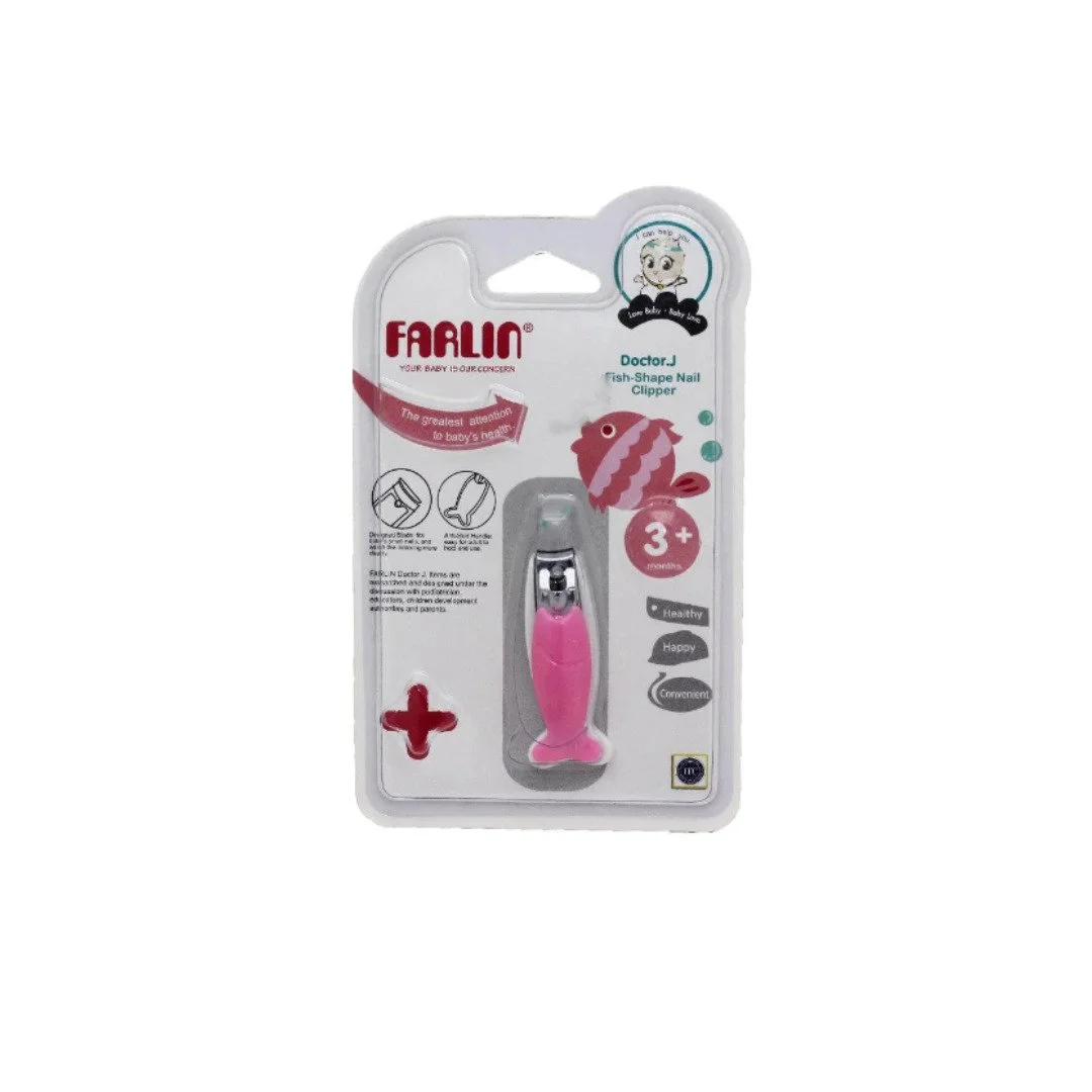 FARLIN COUPE ONGLES EN FORME DE POISSON ROSE +3MOIS REF BF-160D