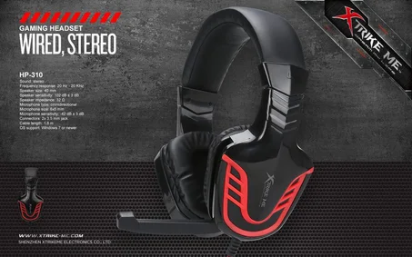 سماعة رأس ستريو للألعاب HP-310BK للهواتف الذكية والكمبيوتر الشخصي و PS4 و Xbox One وكابل 1.8 متر سعر عادي