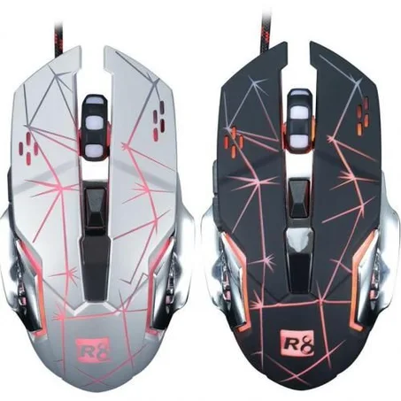 R8 Souris Gaming 1615 LED , 3200 DPI anti-bruit multicolore 3200 DPI