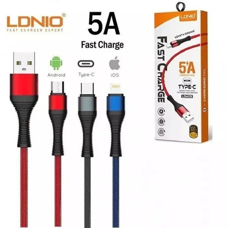 Ldnio LS405 USB to Type-C 5A High Current Fast Charging & Data Cable Original