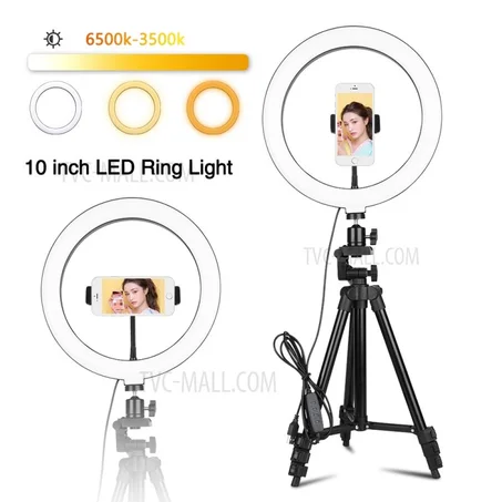 3120-SA 10-inch LED Ring Light Photography Video Live Studio Fill light with Tripod Bracket