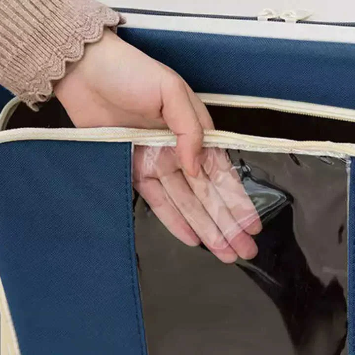 صندوق تخزين الملابس الشفاف و القابل للطي