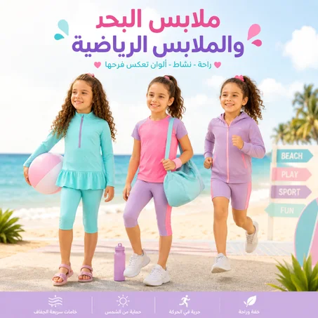 ملابس البحر والملابس الرياضية