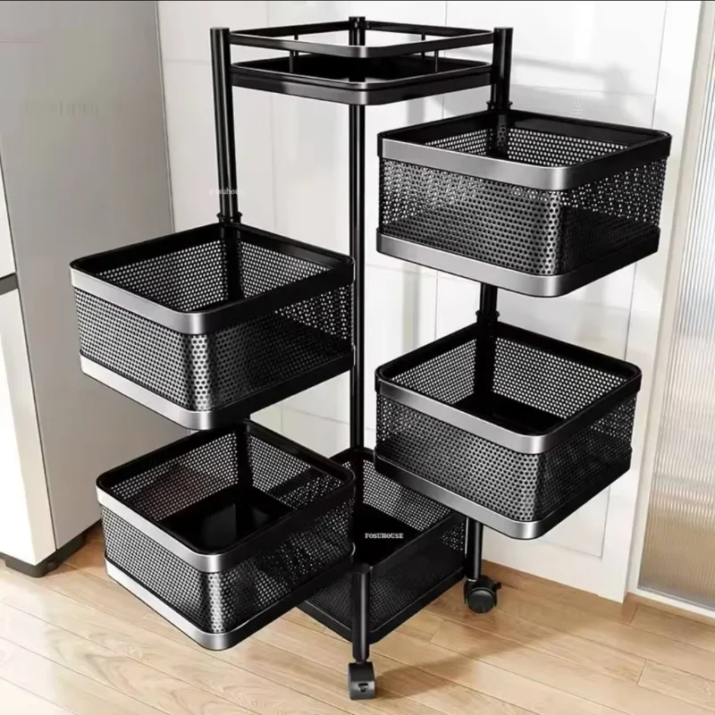 Organisateur de Fruits & Légumes Rotatif 360° – Métal