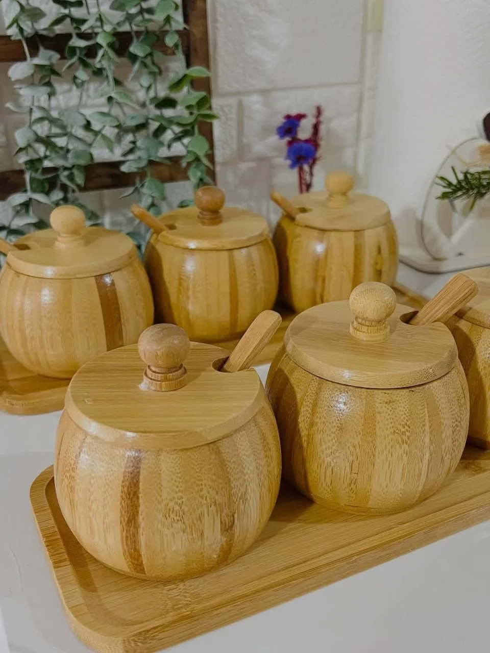 Bouteille d’Épices en Bois Véritable – Boîte à Sel et Poivre en Noyer – Conteneur de Condiments de Table