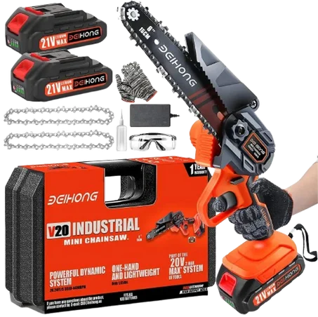 Mini Tronçonneuse Rechargeable – Puissance et Maniabilité