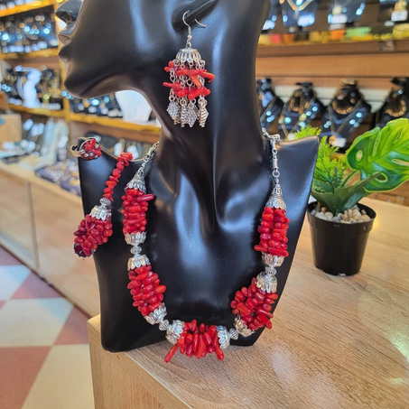 Parure Kabyle "Azrar" – La Fleur de la Tradition