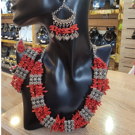 Parure kabyle "Mordjane Dziri" en acier inoxydable – Beauté et raffinement