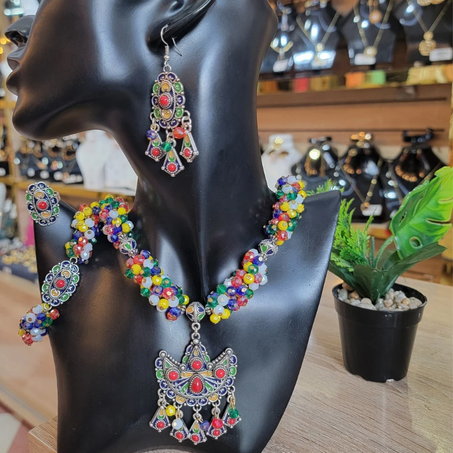Parure de Bijoux Kabyle en PIERE RAS DE COU