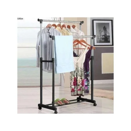 Portant à vêtements porte Manteau double pan
