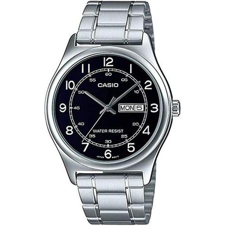 Casio Casio - Cadran Noir - Bracelet en acier inoxydable - Dateur - MTP-V006D-12UDF