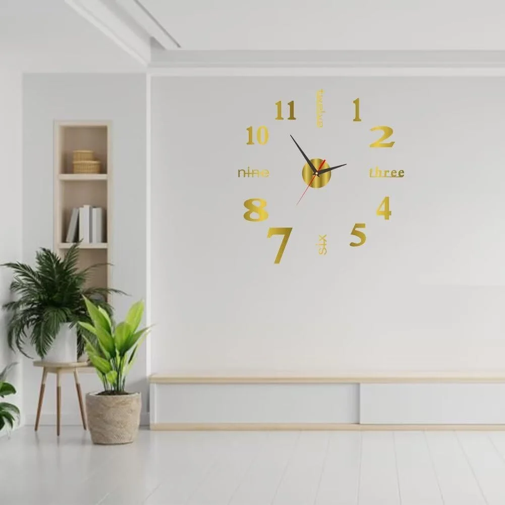 GoldAura™ Modern 3D Wall Clock