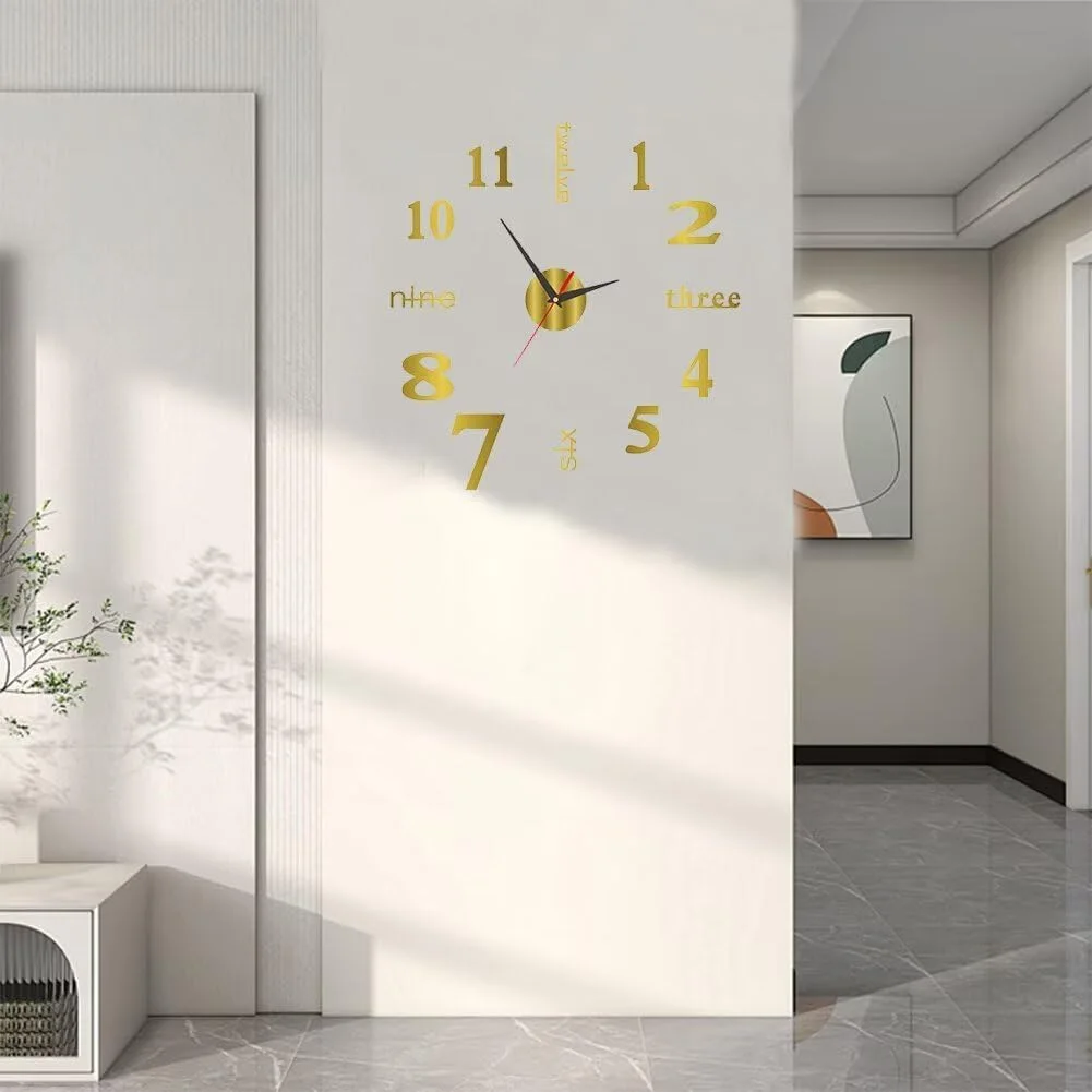 GoldAura™ Modern 3D Wall Clock