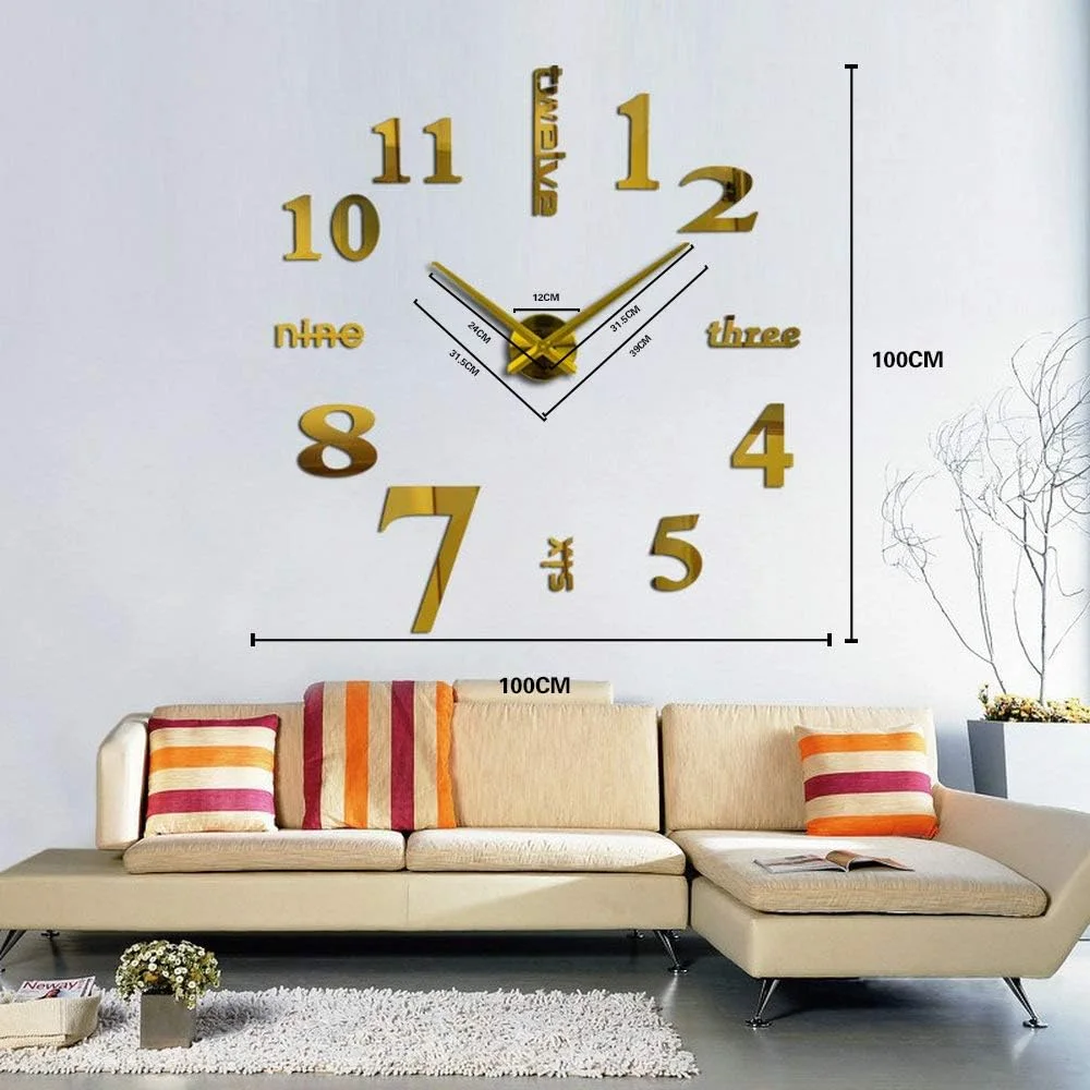 GoldAura™ Modern 3D Wall Clock