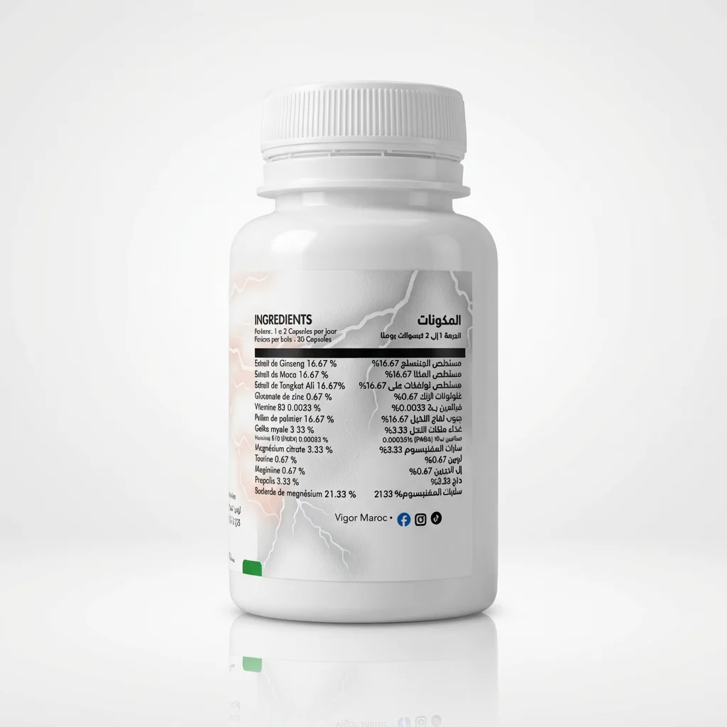 Vitamax دعم الطاقة والحيوية الرجالية 30 كبسولة