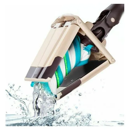 ممسحة دوارة ذاتية الالتواء و العصر بدون استخدام اليدين ، مع رأس ممسحة من الألياف الدقيقة تمتص الما جفاف عصري مسهل الاستخدام