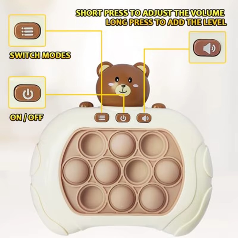 Jeu de bulles électronique à poussée rapide