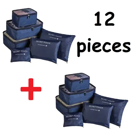 باك التنظيم الذكي للسفر (12 قطعة 👑) – نسي الكركبة وولي منظمة! ✈️