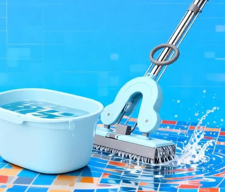 🧼 الممسحة الذكية القابلة للطي – تنظيف أسهل وأسرع بدون لمس الماء