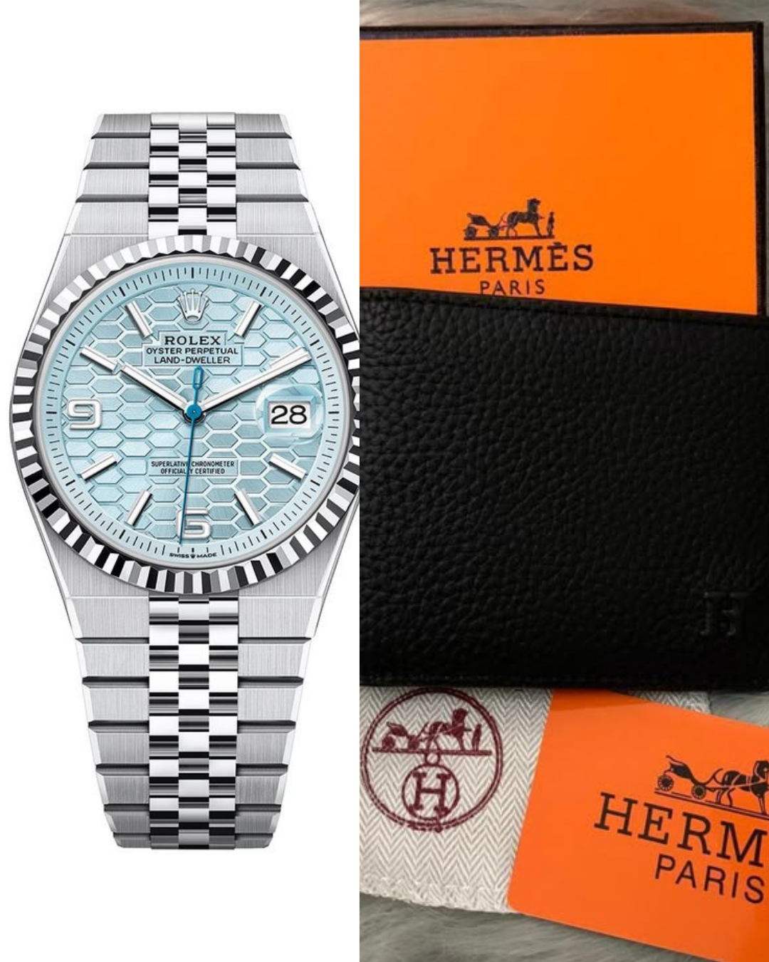 Rolex et portefeuille