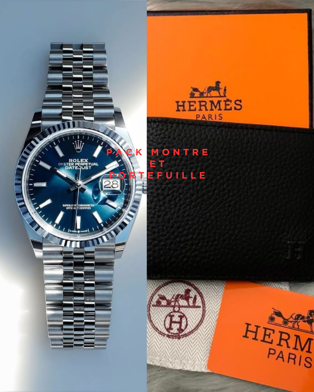 Rolex et portefeuille