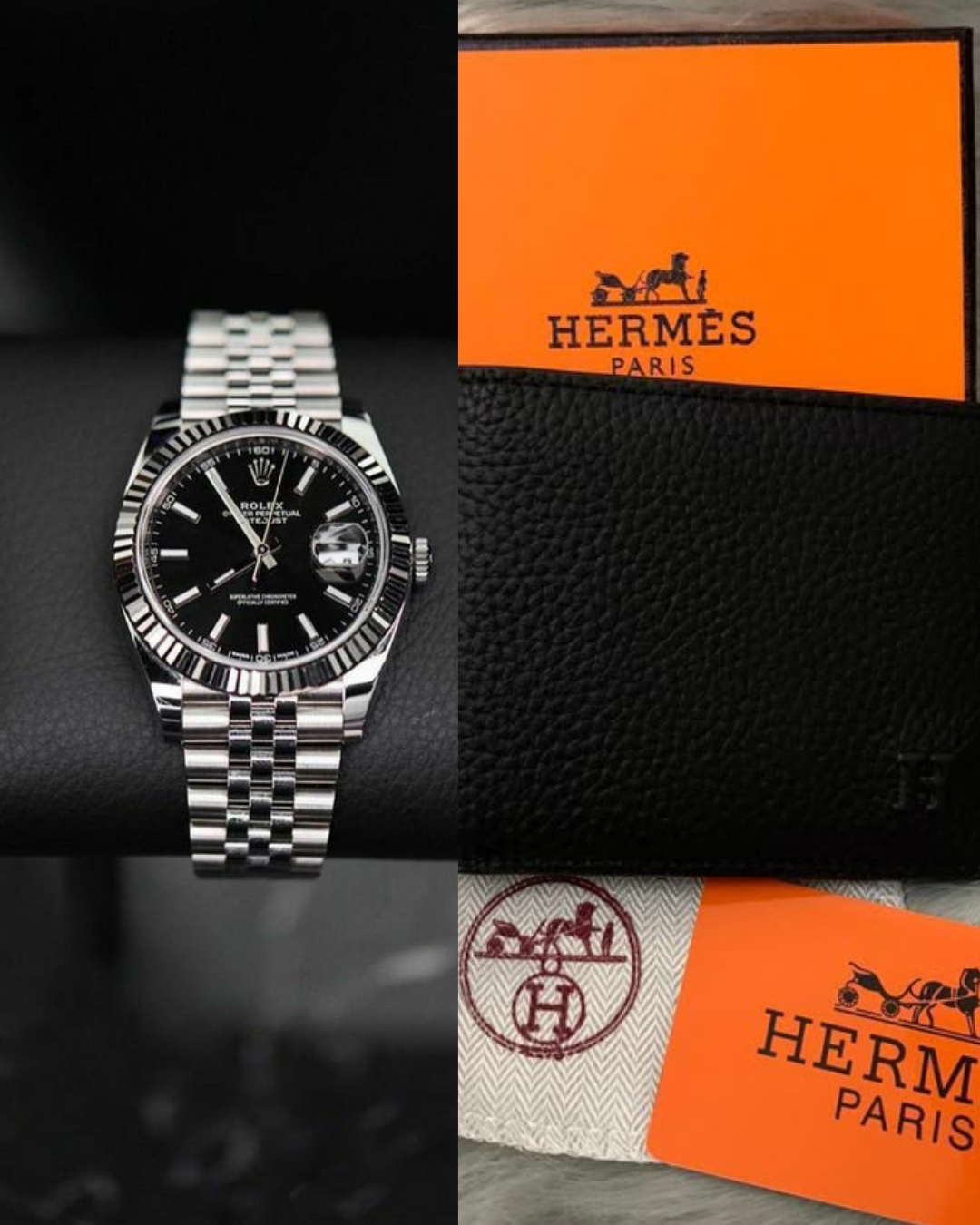 Rolex et portefeuille