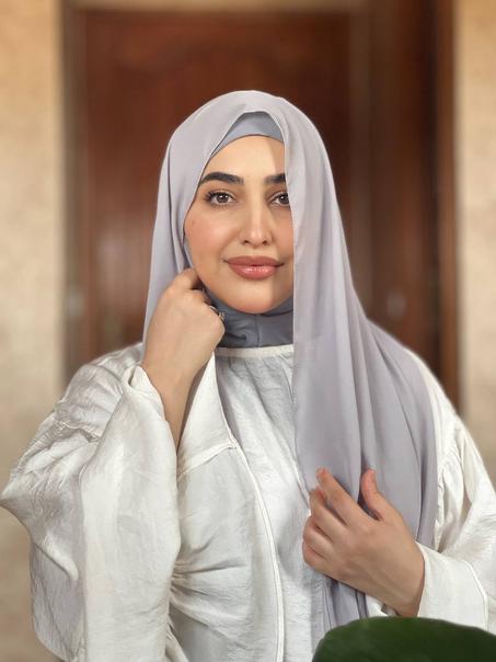 حجاب 4 قطع رمادي