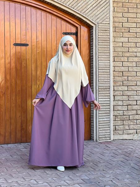 طقم أروى ( بنفسجي مع البيج )