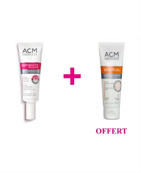 ACM DÉPIWHITE ADVANCED CRÈME 40ML+ SENTITÉLIAL ÉCRAN SOLAIRE TEINTÉ SPF 50+ 50ML
