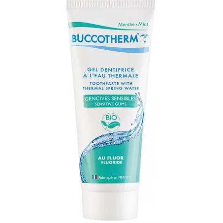 BUCCOTHERM DENTIFRICE GENCIVES SENSIBLES AVEC FLUORÉ 75 ML معجون أسنان بوكوثيرم بالفلورين 75 مل