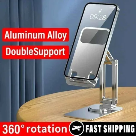 حامل هاتف مكتبي معدني قابل للطي