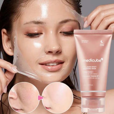 قناع الكولاجين  الكوري من  Medicube لبشرة زجاجية نضرة ومشدودة