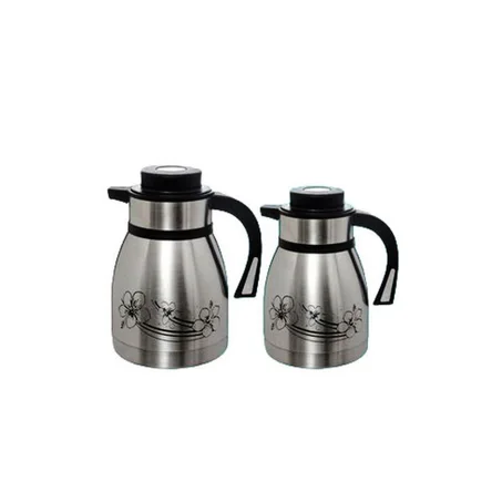 Thermos Inox isotherme 1.5L & 1.2L, Set de 2 Thermos de café en acier inoxydable