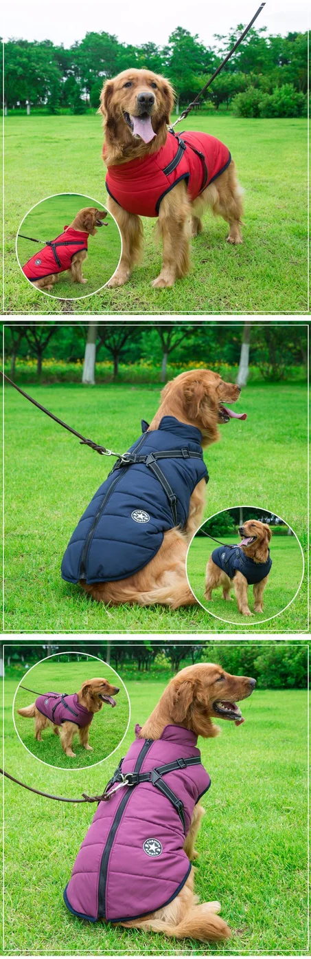 Pet Harness Vest Clothes Puppy Clothing Waterproof Dog Jacket Winter Warm