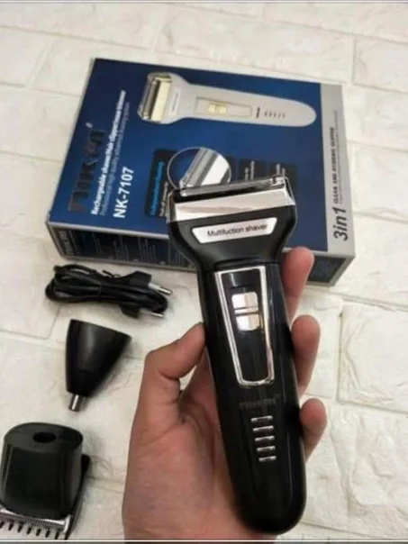 Nikai original tondeuse multifunction 3 en 1 rasoir tondeuse et nettoie nez nk 7107 rechargeable