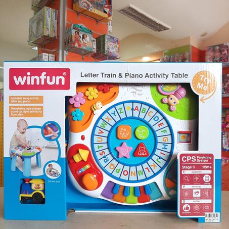 Table d'activités train de lettres et piano -WINFUN