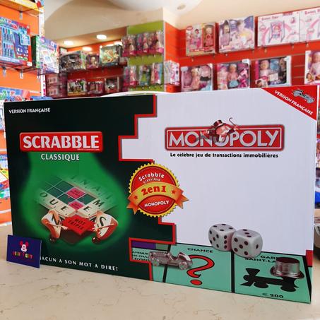 2 en 1 monopoly et scrable Version française