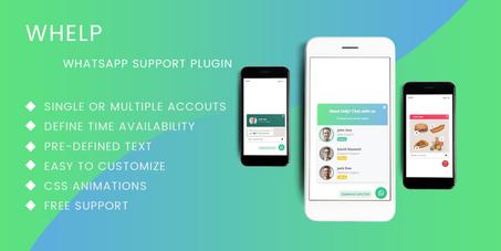 Whelp - JQuery WhatsApp Help Chat Plugin FOR FREE TODAY