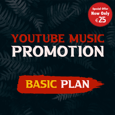 UPLOAD YOUR MUSIC TO OUR YOUTUBE CHANNEL WITH 380K FANS - BASIC PLAN