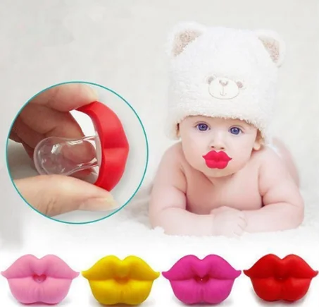 Red Kiss Lips Baby Pacifier