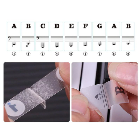 Removable Piano Key Stickers