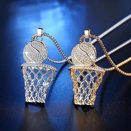 Iced Basketball Necklace