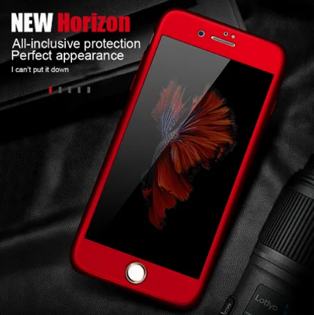 Full Cover Phone Case & Protective Cover For iPhone With Glass