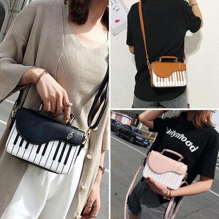 Piano Leather Handbag