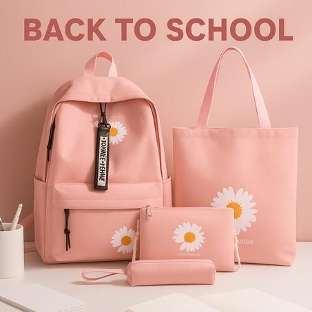 Sac à dos à motif fleuri