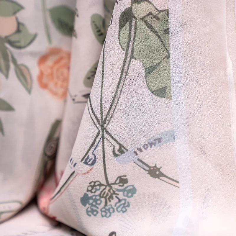 Foulard en Crêpe Chiffon – Jardin Botanique