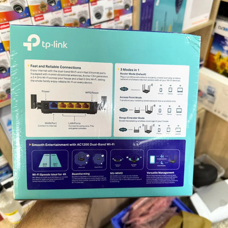 TP LINK AC1200 WIFI ROUTER ARCHER C54