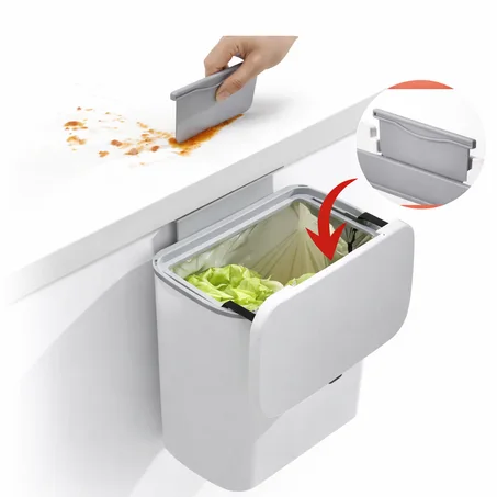 سلة مهملات مطبخ ذكية قابلة للتعليق – توفير المساحة